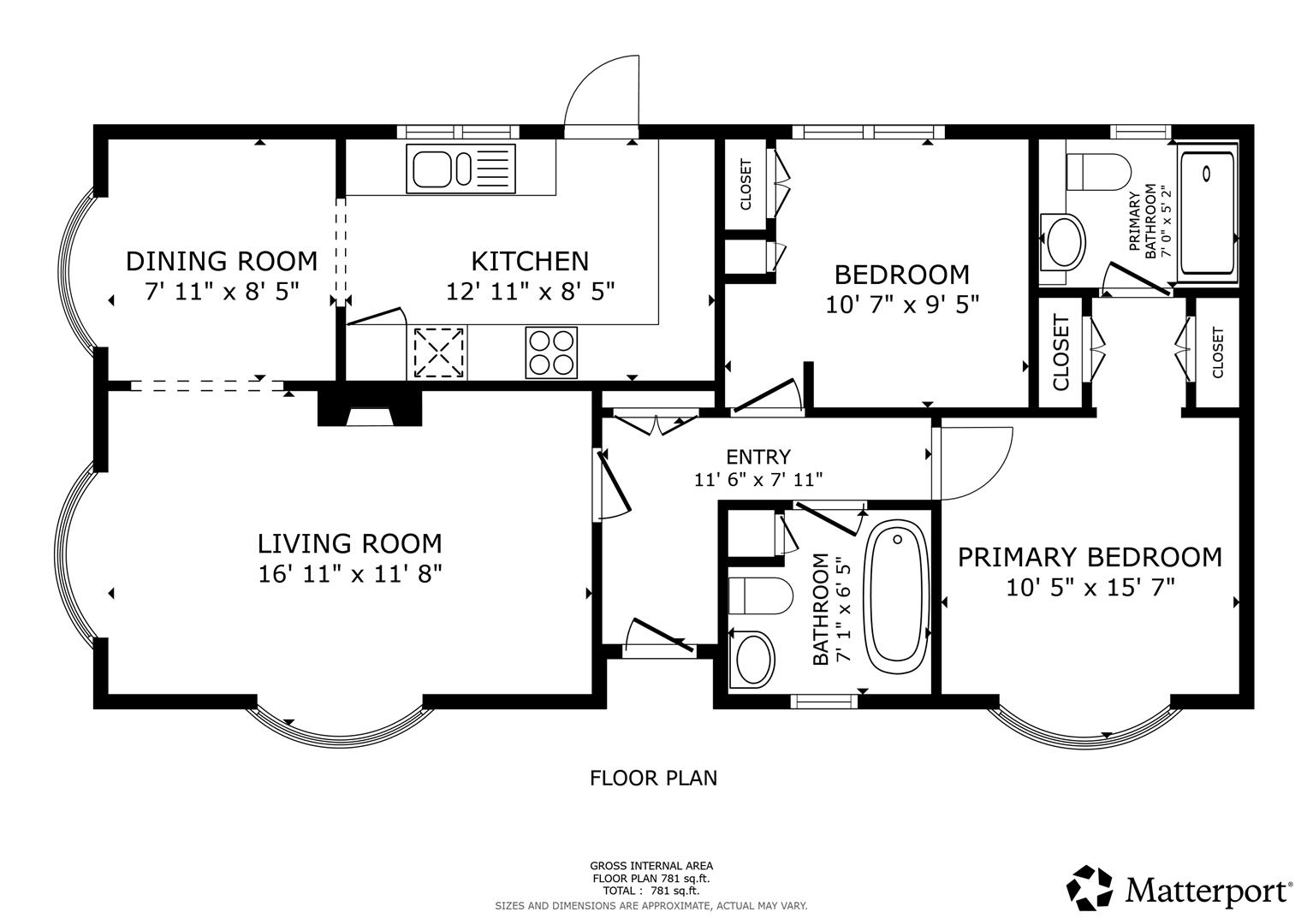 Floorplan for Pont Pentre Park, Upper Boat, Pontypridd